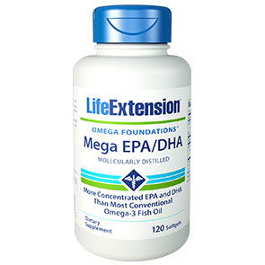 Mega EPA DHA 360 240 mg, 120 Softgels, Life Extension Supply