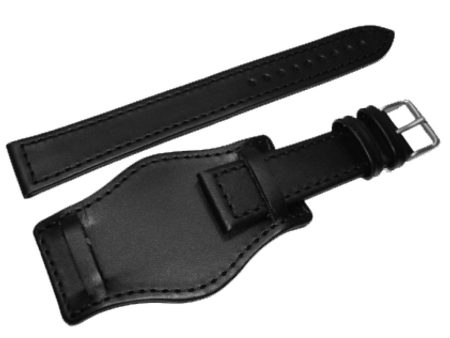 22mm Black German Military BUND Leatherstrap by Arctos-Elite® Discount