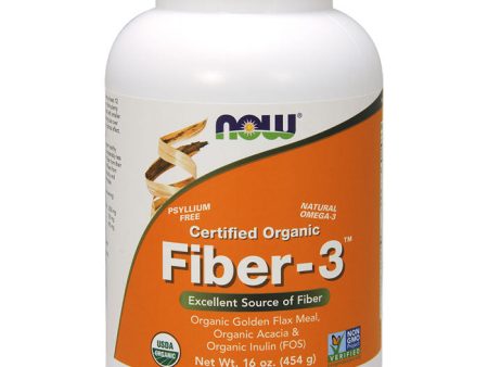 Organic Fiber-3, Psyllium Free Fiber Blend, 16 oz, NOW Foods Hot on Sale