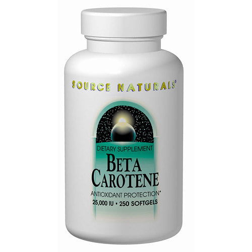 Beta Carotene 25,000 IU 100 softgels from Source Naturals Online now