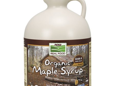 Organic Maple Syrup, Grade A Dark Color, Value Size, 64 oz, NOW Foods Online Sale