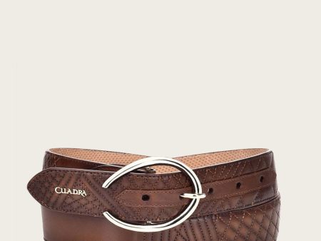 Brown embroidered belt Hot on Sale