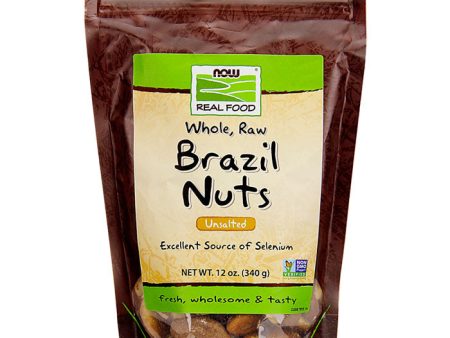 Raw Brazil Nuts, Whole & Unsalted, 12 oz, NOW Foods Fashion