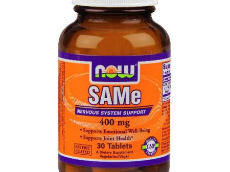 SAMe 400 mg Enteric Coated 30 Tablets, NOW Foods Hot on Sale