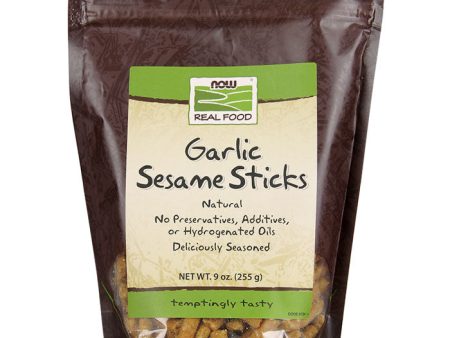 Garlic Sesame Sticks, Natural Snack, 9 oz, NOW Foods Online now