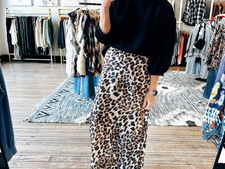 Leopard Midi Pencil Skirt Cheap