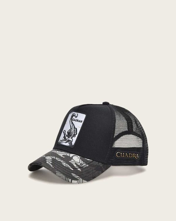 Black alligator patch cap Cheap