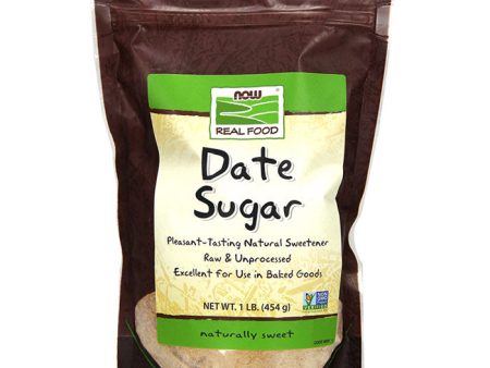 Date Sugar, Raw & Unprocessed, Natural Sweetener, 1 lb, NOW Foods Hot on Sale