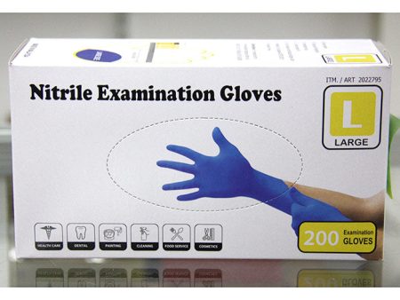 Nitrile Examination Gloves, Large, 200 ct Online