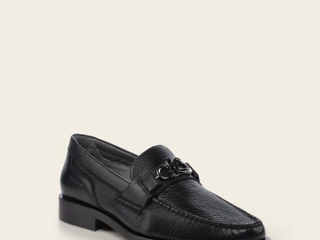 Formal deer black mocasin shoe For Cheap