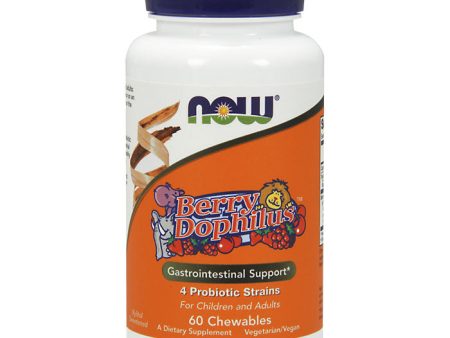 Berry Dophilus Chewable, 4 Probiotic Strains, 60 Lozenges, NOW Foods Fashion