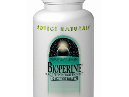 Bioperine, Black Pepper Extract 10mg 120 tabs from Source Naturals Discount