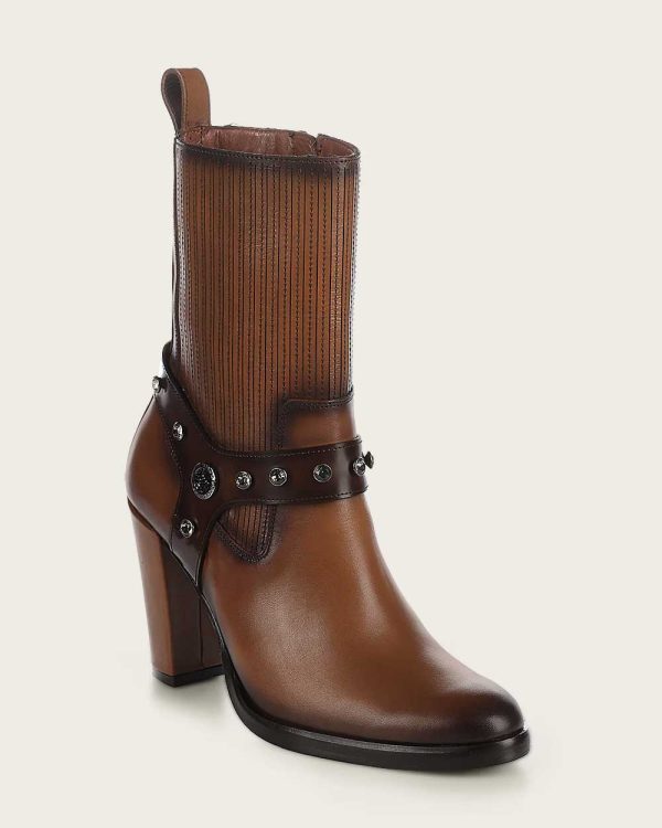 Ankle honey contrasting bootie For Cheap