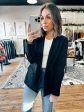 Zoe Knit Sleeve Blazer- 2 Colors For Cheap