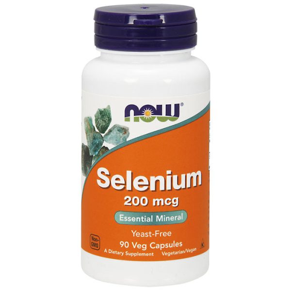 Selenium 200 mcg Yeast Free, 90 Capsules, NOW Foods Supply