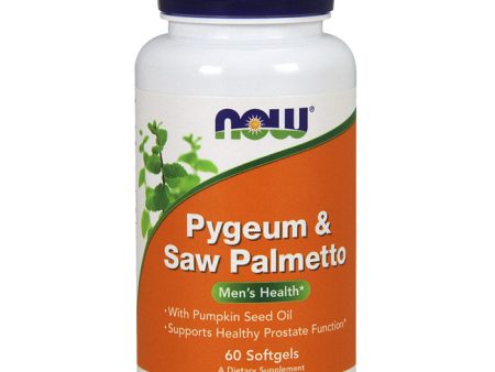 Pygeum & Saw Palmetto, With Pumpkin Seed Oil, 60 Softgels, NOW Foods Online Hot Sale