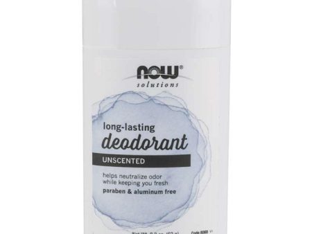 Long-Lasting Deodorant Stick, Unscented, 2.2 oz, NOW Foods For Discount