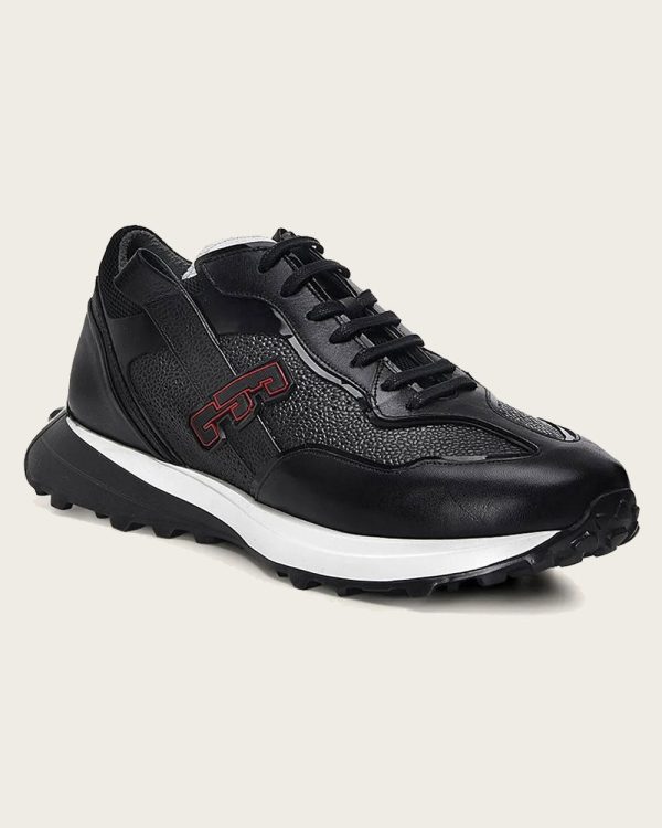 Sneakers black leather For Sale