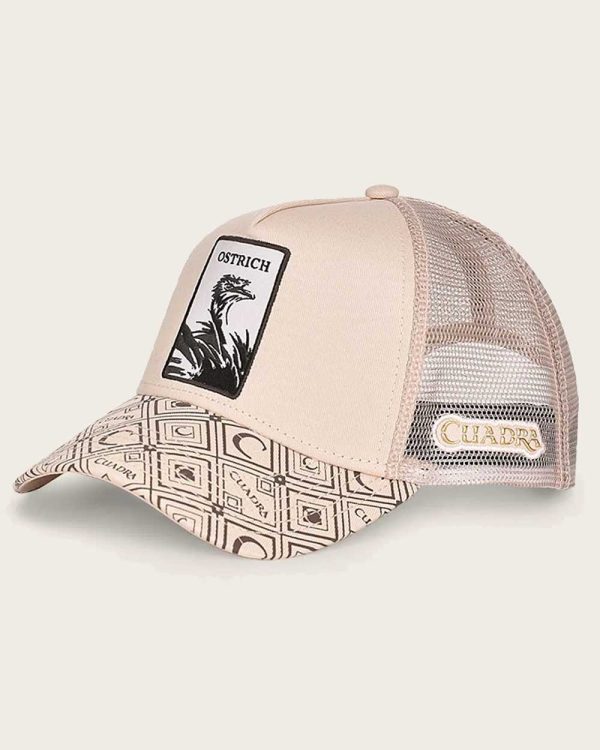 Bone ostrich patch cap Online Hot Sale