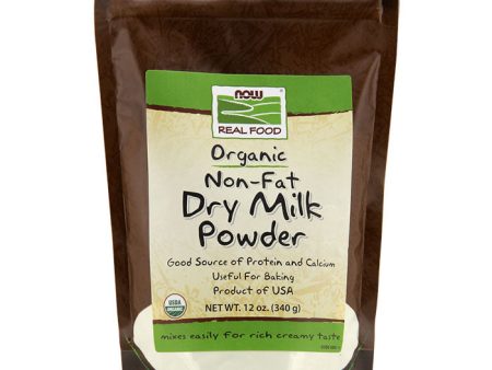 Non-Fat Dry Milk Powder, Organic, 12 oz, NOW Foods Hot on Sale