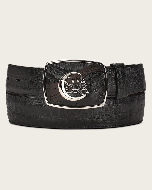 Black engraved ultra exotic Belt For Cheap