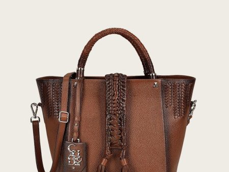 Brown handmade tote handbag Online Sale