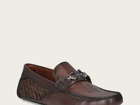 Driver dark brown exotic shoe Online Hot Sale