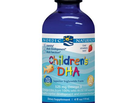 Children s DHA Liquid, Strawberry Flavor for Kids, 4 oz, Nordic Naturals Discount