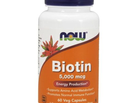 Biotin 5000mcg 60 Vcaps, NOW Foods Online