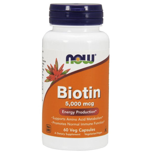 Biotin 5000mcg 60 Vcaps, NOW Foods Online