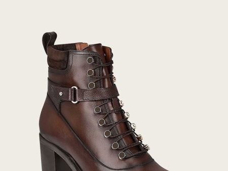 Ankle urban high heel brown bootie on Sale