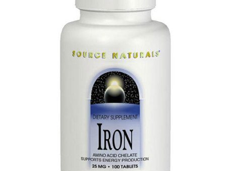 Iron Chelate 25mg 100 tabs from Source Naturals Online