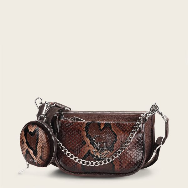 Brown exotic crossbody handbag Fashion