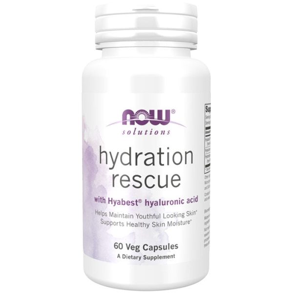 Hydration Rescue with Hyabest Hyaluronic Acid, 60 Veg Capsules, NOW Foods Cheap