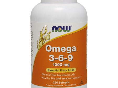 Omega 3-6-9 1000 mg, Value Size, 250 Softgels, NOW Foods Supply