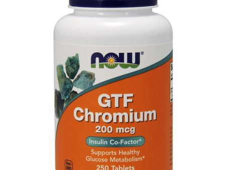 GTF Chromium 200 mcg Yeast Free 250 Tabs, NOW Foods on Sale