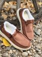 Mens Sherpa Lined Slip on Sneaker in Brown Online Sale