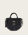 Black top handle with studs handbag Online Hot Sale