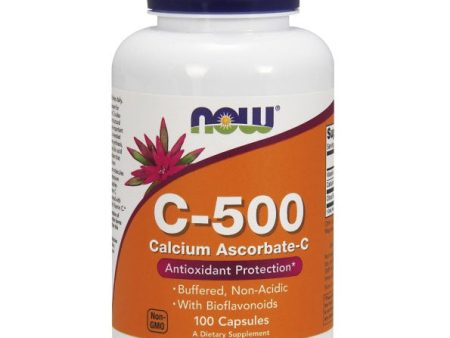 Vitamin C-500 Calcium Ascorbate, 100 Capsules, NOW Foods Fashion