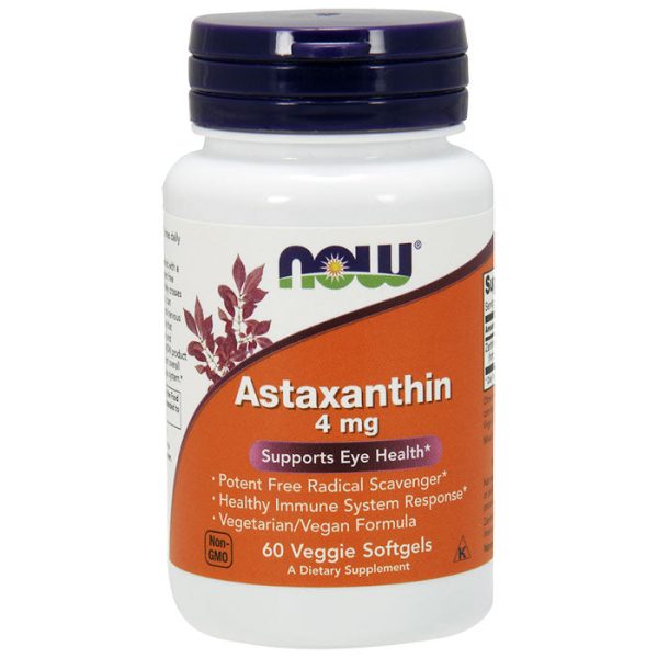 Astaxanthin 4 mg, 60 Veggie Softgels, NOW Foods Hot on Sale