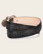 Black handwoven bovine belt Fashion