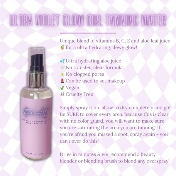 Ultra Violet Glow Girl Tanning Water Fashion