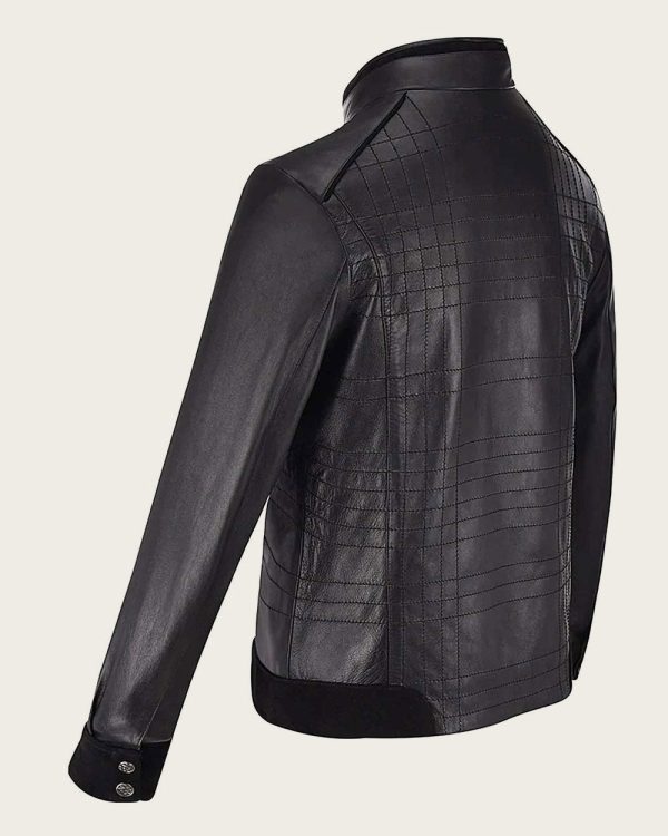 Black manadarin neck jacket For Discount