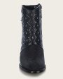 Ankle perforated black exotic bootie Online Hot Sale