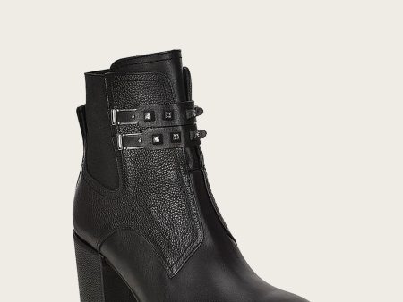 Ankle black bootie with crystals on Sale