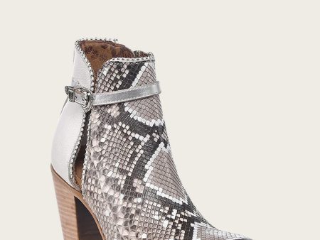 Ankle white exotic bootie Discount