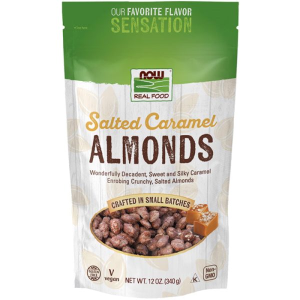 Salted Caramel Almonds, 12 oz (340 g), NOW Foods Online now