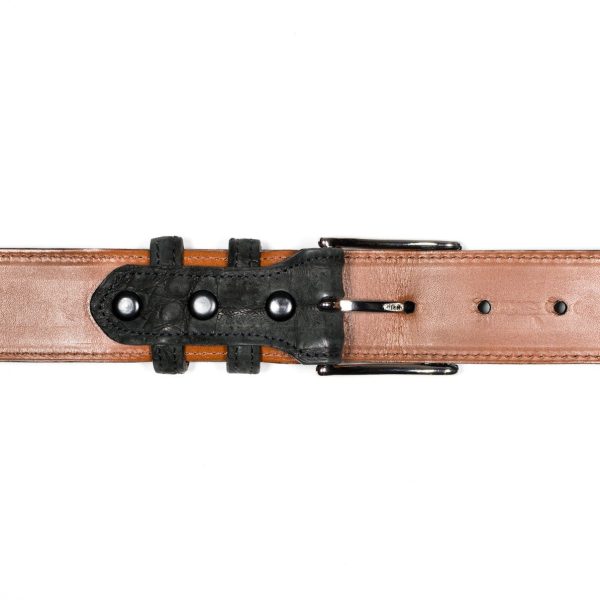 Belt in Matte Black Alligator Discount