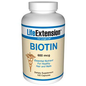 Biotin 600 mcg, 100 Capsules, Life Extension Online now