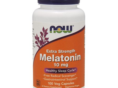 Melatonin 10 mg Extra Strength, 100 Veg Capsules, NOW Foods Hot on Sale